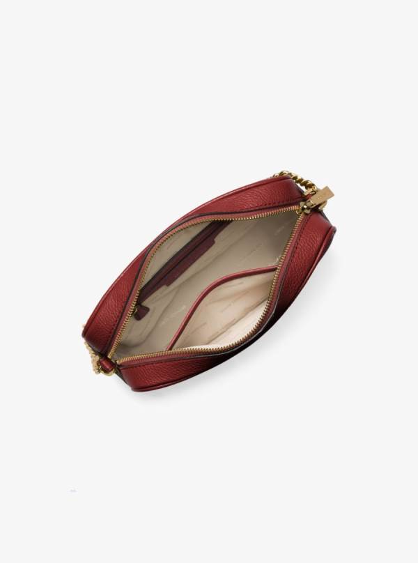 Damske Crossbody Kabelka Michael Kors Ginny Leather Hnede - Kabelky Michael Kors Obchod | IOHND-3596